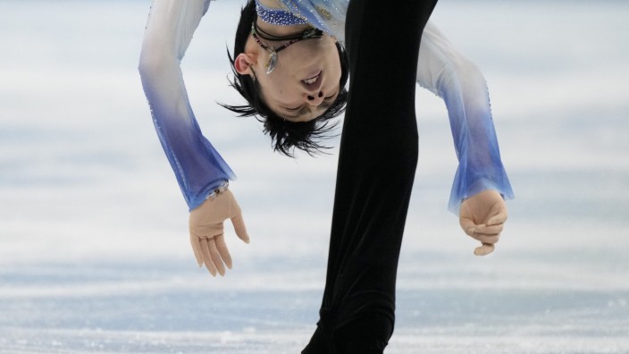 Eiskunstlaufen bei Olympia: Yuzuru Hanyu auf dem Olympiaeis von Peking.