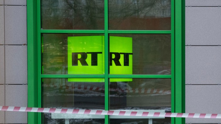 Deutsch-russischer Medienkrieg: Blick ins Studio des Senders RT in Moskau.