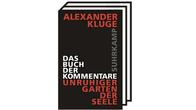 Neue Bücher von Alexander Kluge: Alexander Kluge: Das Buch der Kommentare. Unruhiger Garten der Seele. Suhrkamp Verlag, Berlin 2022. 398 Seiten, 32 Euro.