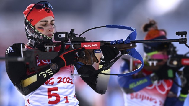 Biathlon bei Olympia: Versenkte alle Scheiben im ersten Versuch, liegend und stehend: Vanessa Voigt.