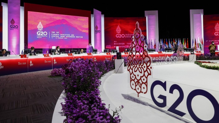G20: Teilnehmer des G-20-Finanzministertreffens in Jakarta. Der deutsche Ressortchef Christian Lindner nahm wegen der Pandemie nur virtuell teil.