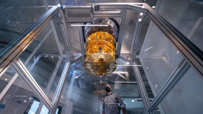 Technologie: Im Zukunftsmuseum in Nürnberg steht ein Vorführmodell eines Quantencomputers aus dem Jahr 2020.