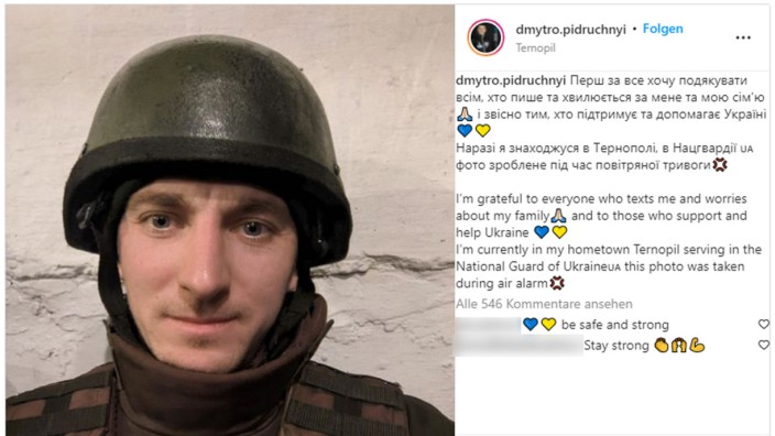 Ukraine-Krieg: Biathlet Dmytro Pidrutschnji bei Instagram