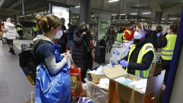 Hilfen für Ukraine-Flüchtlinge: Berlin, Hauptbahnhof, 2. März 2022