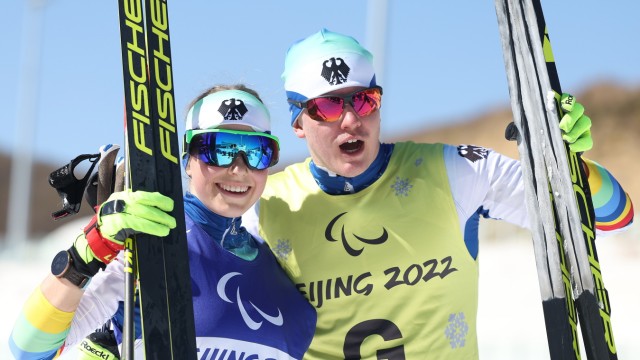 Paralympics: Linn Kazmaier und ihr Guide Florian Baumann.