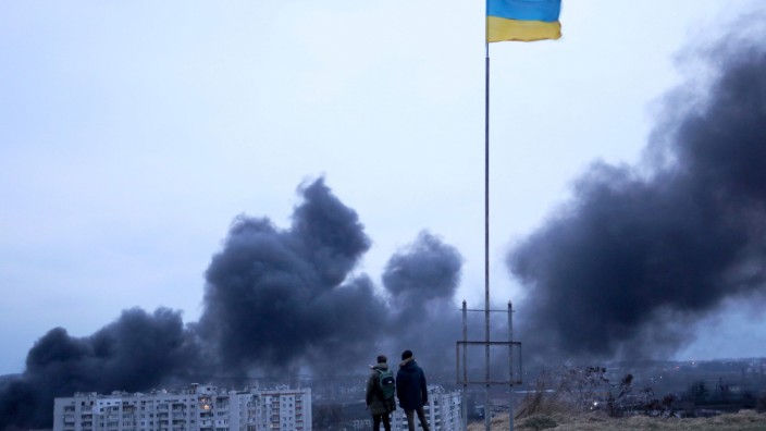 Ukraine: Wohin ziehen? Angriffe gab es zuletzt auch auf die weit im Westen der Ukraine gelegene Stadt Lwiw.