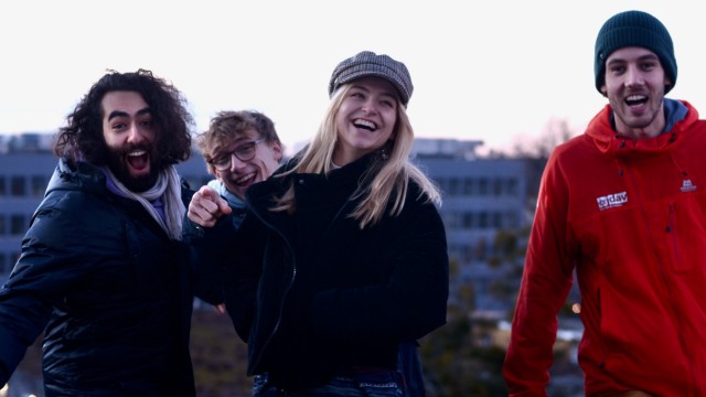 Jugendfilmfestival: Die diesjährigen Junior-Festivalleiter: Shayan Hekmat, Moritz Spender, Elena Nieberle und Leon Morris (von links).