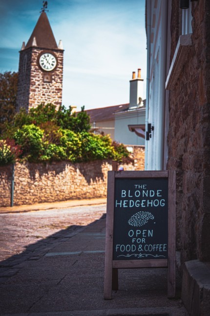 Channel Islands: The Hedgehog Hotel on Alderney is located in the middle of the main town of Saint Anne. The hotel has a farm that produces organic vegetables for guests.