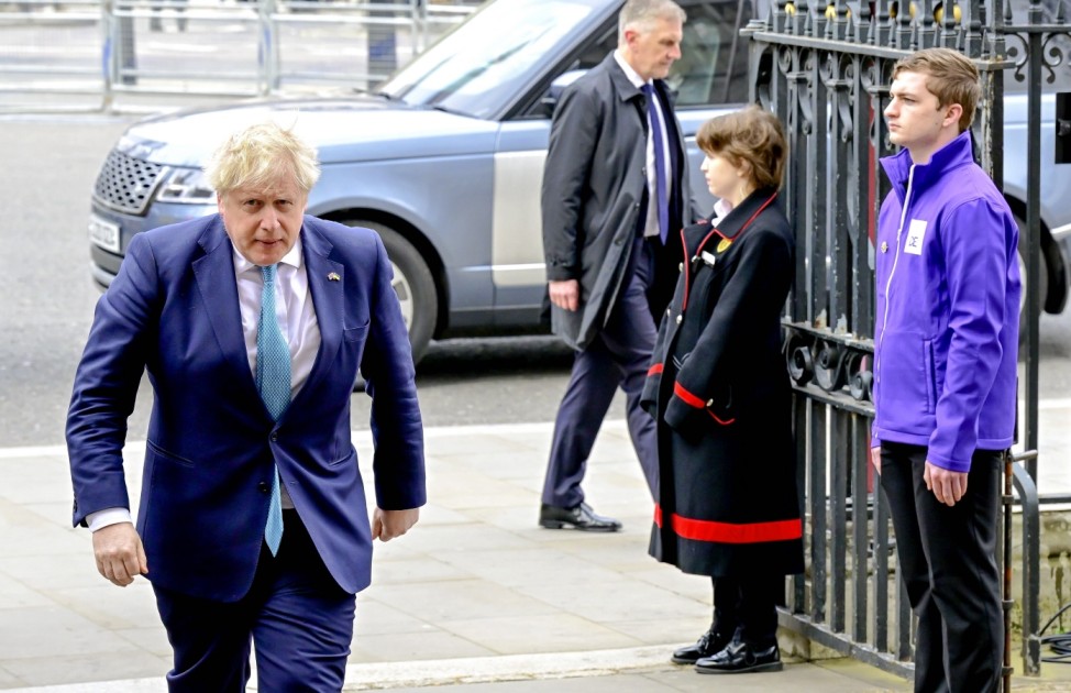 LONDON - Prime Minister of the United Kingdom, Boris Johnson, ahead of Prince Philip s memorial service at Westminster