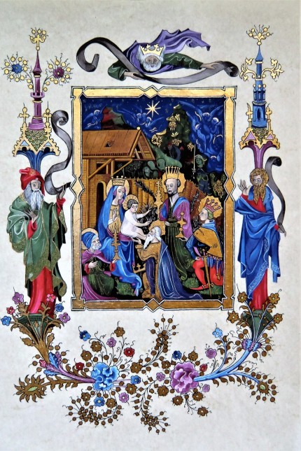 From Benediktbeuern to Wolfratshausen: Illustration from the Book of Hours by Giangaletzu Visconti, modeled after Klaus Koehler.