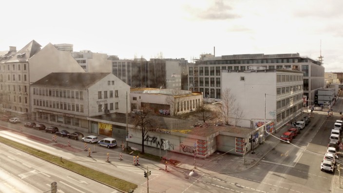 München heute: Auf diesem Grundstück an der Seidlstraße will der US-Konzern Apple einen sechsgeschossigen Neubau hochziehen.