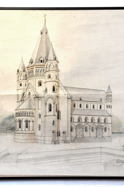 Gastronomie: Einer von vielen Entwürfen für den Neubau der Starnberger Kirche St. Maria, der nicht realisiert wurde.