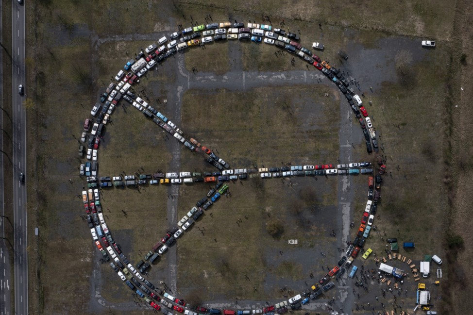 Weltrekord mit Peace-Zeichen