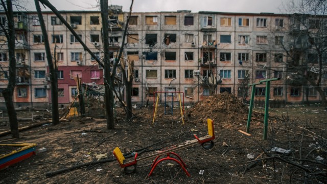 Für ukrainische Flüchtlinge: "Sie schießen auf Kinder ", sagt Larysa Stadnyk. In ihrer Heimatstadt Charkiw sind auch Kindergärten von den russischen Streitkräften beschossen worden.