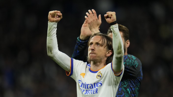 Champions League: Luka Modric von Real Madrid jubelt nach dem Spiel gegen Chelsea