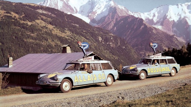 Rossignol: Traditionsreiche Marke - Werbung auf alten Citroen-Fahrzeugen.