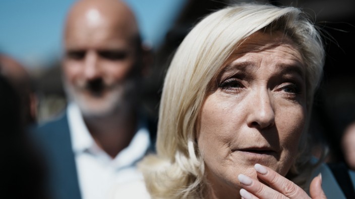 Frankreich: Präsidentschaftskandidatin Marine Le Pen bei einer Wahlkampfveranstaltung im April.