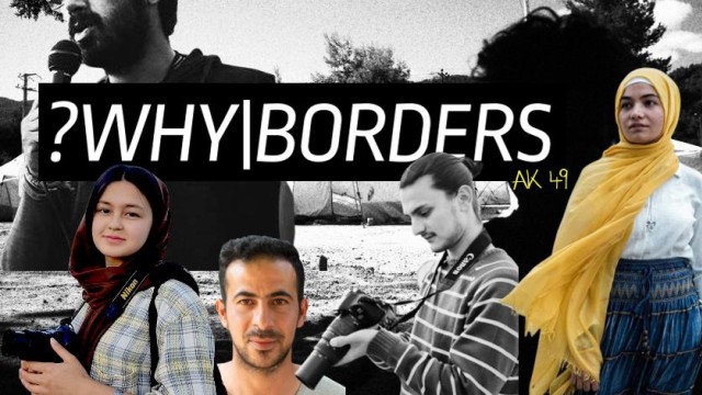 Neuland: Arash Hampay, Neda Torabi, Hamza Mouloudj, Israr Yousufzai und Parwana Amiri (von links) zeigen mit der Ausstellung "?Why|Borders" ihren Blickwinkel zu Flucht und Grenzen.