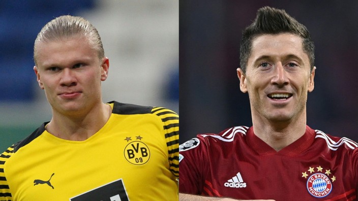 Haaland und Lewandowski: Die Bundesliga wird eine andere sein, wenn Erling Haaland (links) und Robert Lewandowski künftig in anderen Ländern spielen.