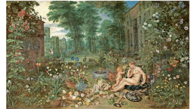 Gallery in the Prado: Jan Brueghel the Elder painted the scent symbol with Peter Paul Rubens in 1617 and 1618.