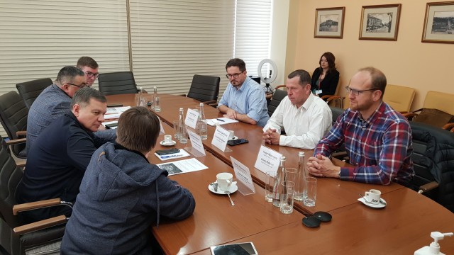 200 Kilometer vor Kiew: Im Rathaus von Winnyzja: Empfang mit dem örtlichen Bürgermeister Serhii Morhunov.