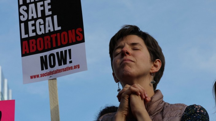 Abtreibung in den USA: Pure Verzweiflung: Demonstrantin am Dienstag in Boston.