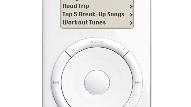 Apple: Der erste iPod von Apple stammt aus dem Jahr 2001. Lange vor dem iPhone sind schon die typischen Weniger-ist-mehr-Gestaltungsideen zu erkennen.