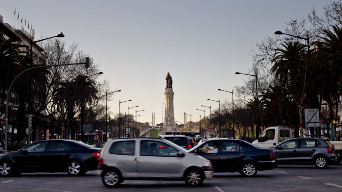 Lissabon: Die Avenida da Liberdade galt lange als der Ort Lissabons mit der schlechtesten Luftqualität.
