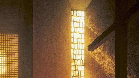 Barragán-Archiv in Weil am Rhein: Barragán war ein Meister des Lichts und damit Inspirationsgeber für nachfolgende Architekten wie Tadao Ando. Kapelle des Kapuzinerinnenklosters in Tlalpan, Mexiko-Stadt, 1954-1963.