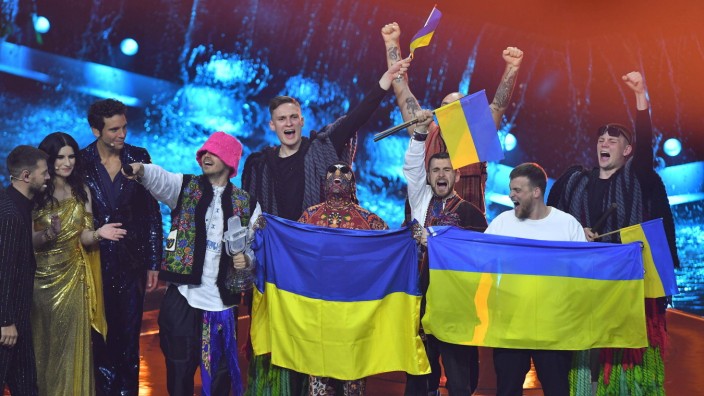 Eurovision Song Contest: Sieger des Abends: das "Kalush Orchestra" aus der Ukraine.