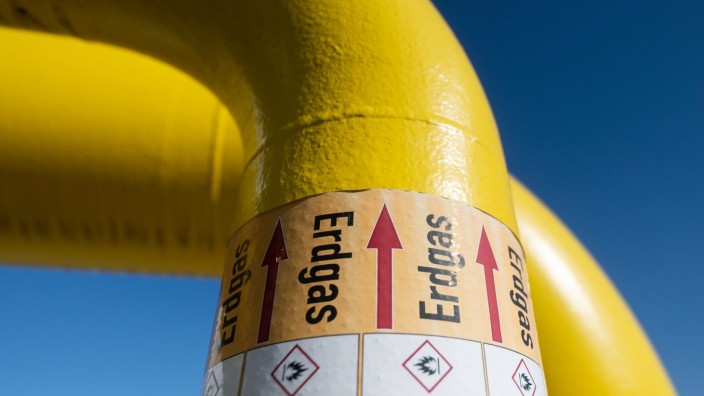 Energieversorgung: Erdgaszuleitungen vor dem Heizkraftwerk Stuttgart-Gaisburg.