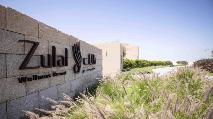 Katar 2022: Der Eingangsbereich des Zulal Wellness Resort.
