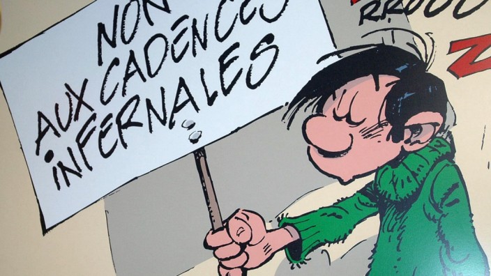 Streit um Comic-Klassiker "Gaston": Nein zum höllischen Arbeitsrhythmus: Das Bürofaktotum Gaston ist ein sympathischer Arbeitsverweigerer. André Franquin hat die berühmte Comicfigur erschaffen.