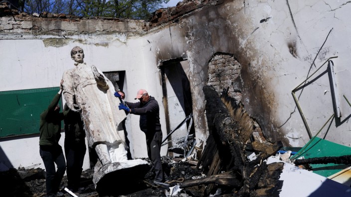 Kulturzerstörung: Ein Fall von fast 500: Am 7. Mai wurde das Museum des ukrainischen Philosophen Hryhorij Skoworoda in einem Dorf in der Nähe von Charkiw ausgebombt.