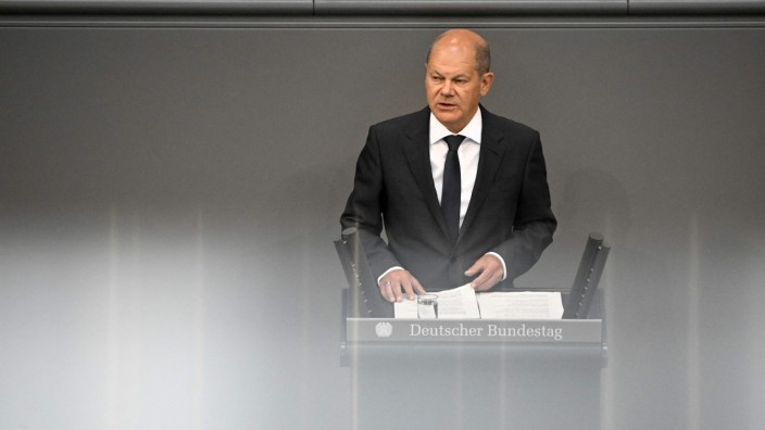 Olaf Scholz: Diesmal vernuschelte er seine Botschaften nicht: Bundeskanzler Olaf Scholz am Donnerstag im Bundestag.