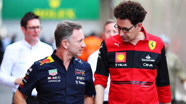 Formula 1 in Monaco: Wants more financial leeway: Team leaders Christian Horner (Red Bull, left) and Mattia Binotto (Ferrari).