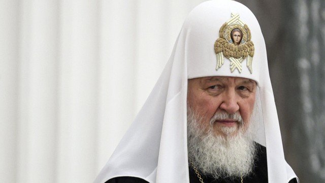 EU-Russland: Predigt ganz auf Wladimir Putins Linie: Kirill I., Patriarch der Russisch-Orthodoxen Kirche. Deshalb sind Sanktionen seitens der EU gegen ihn geplant.