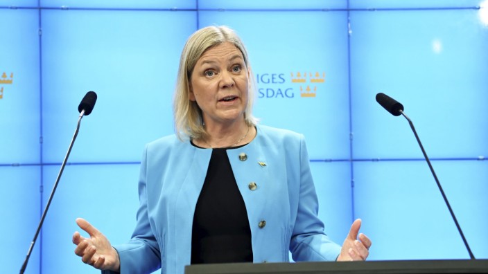 Schweden: Keineswegs erfreut, obwohl das Misstrauensvotum gegen ihren Justiz- und Innenminister gescheitert ist: Magdalena Andersson, Schwedens Regierungschefin.