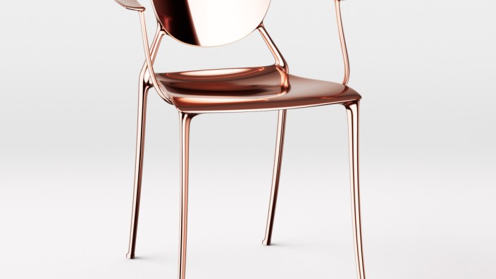 Möbelmesse in Mailand: Glänzt: Der Stuhl "Miss Dior" von Philippe Starck für Dior.
