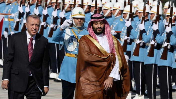 Turkish President Erdogan and Saudi Crown Prince Mohammed bin Salman meet in Ankara