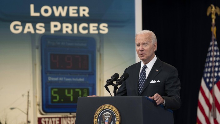 USA: Joe Biden stellt in Washington seine Pläne gegen hohe Benzinpreise vor.