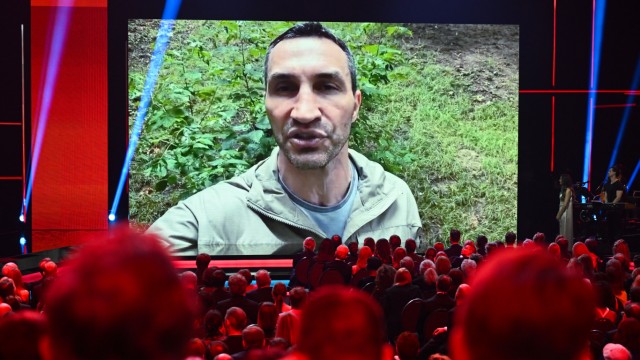 Auszeichnung: Schickte während der Preisverleihung eine Videobotschaft: Wladimir Klitschko mit einer Botschaft aus der Ukraine.