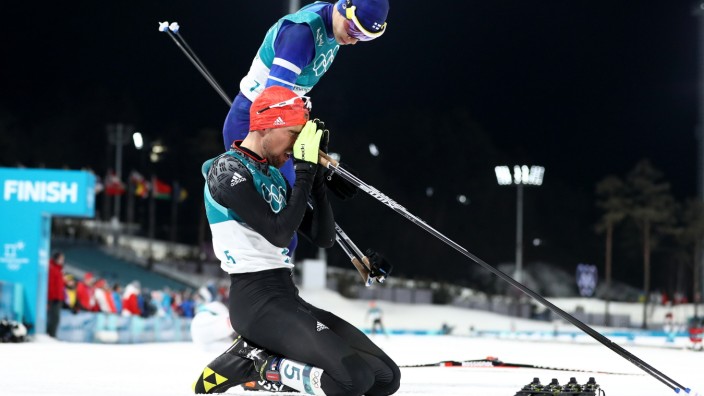 Nordische Kombination: Kombinierer Johannes Rydzek bei den Winterspielen 2018 in Pyeongchang: Wie lange wird es solche Olympiabilder noch geben?