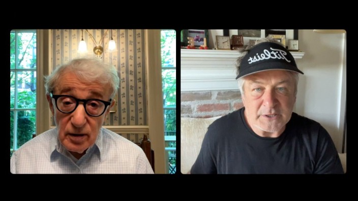 Alec Baldwin interviewt Woody Allen: Woody Allen (links) und Alec Baldwin live auf Instagram