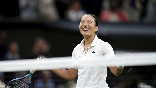 Wimbledon: Konnte es nicht fassen: die Französin Harmony Tan.
