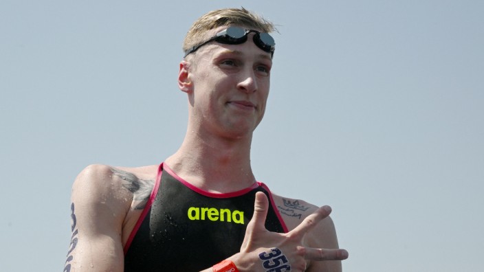 Schwimmen: Dritter Platz, Medaille Nummer fünf: Florian Wellbrock in Budapest.