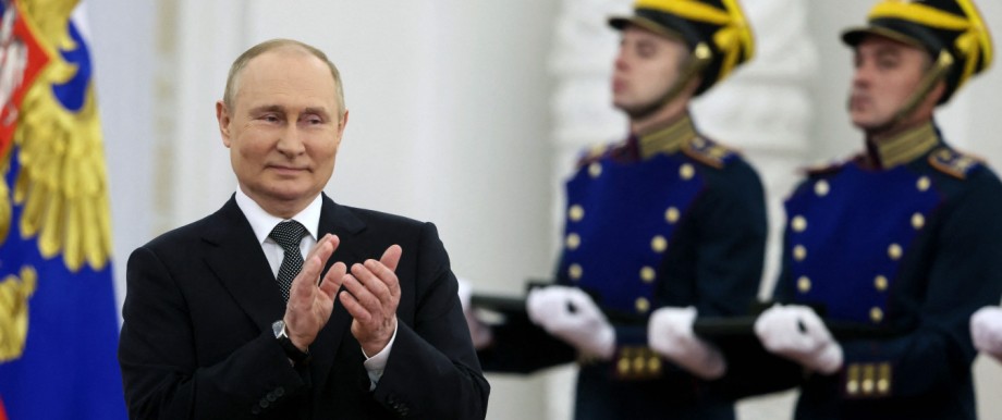 Russland: Wladimir Putin während einer Zeremonie im Kreml