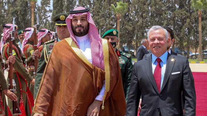 Israel und die arabische Welt: Auf dem Weg in eine Militärallianz, zu der Israel gehört? Jordaniens König Abdullah und der saudische Kronprinz Mohammed bin Salman bei dessen Besuch in Jordanien vergangene Woche.