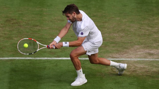 Tennis in Wimbledon: Schiebt die Bälle mehr als sie zu schlagen: Cameron Norrie in Aktion.