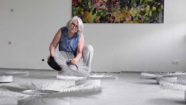 Kunstmesse: Anette Olbrichs Bodenskulptur nennt sich "purification ratio".